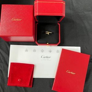 Genuine Cartier Juste Un Clou ring small in 18kt yellow gold.